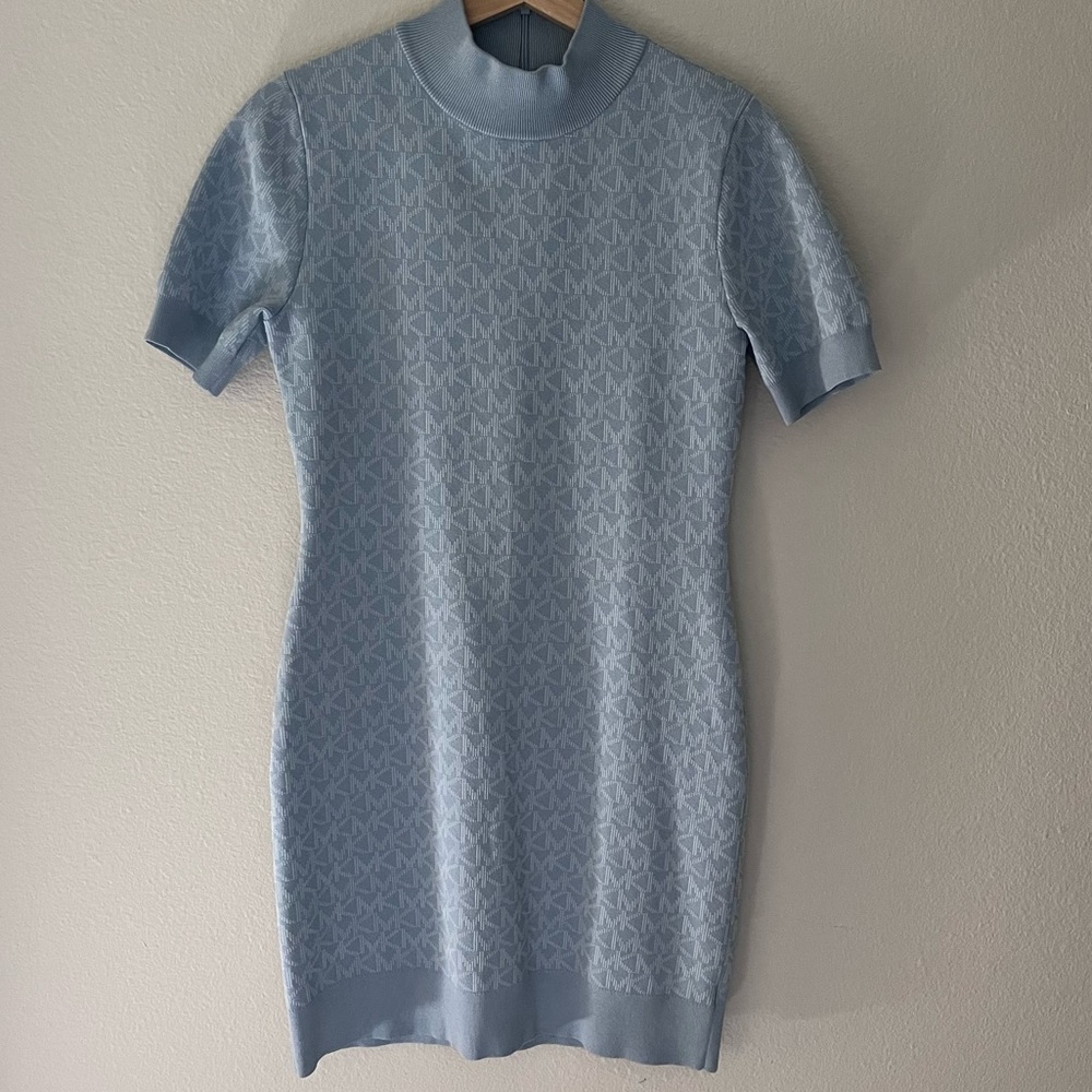 Michael Kors Monogram-Jacquard Mini Dress